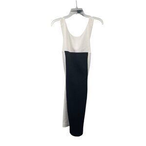 Lauren Ralph Lauren Textured Sheath Dress Criss Cross Back Black/White Size 12
